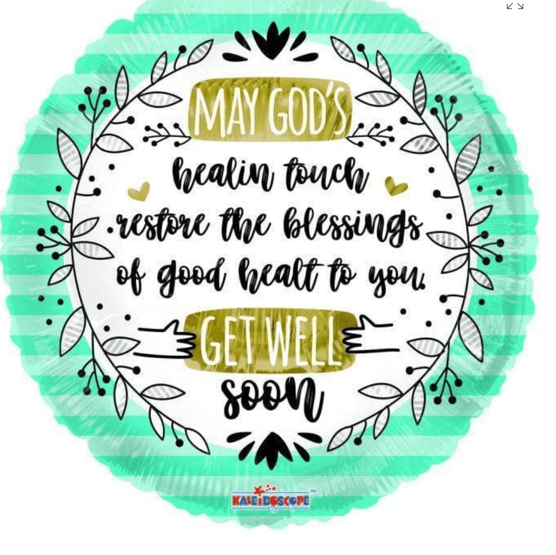 SPECIAL OCCASION BOUQUETS: 18" God's Get Well Soon Blessing Foil Balloon - Special Surprise Events