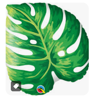 SPECIAL OCCASION BOUQUETS: 21" Tropical Leaf Foil Balloon - Special Surprise Events