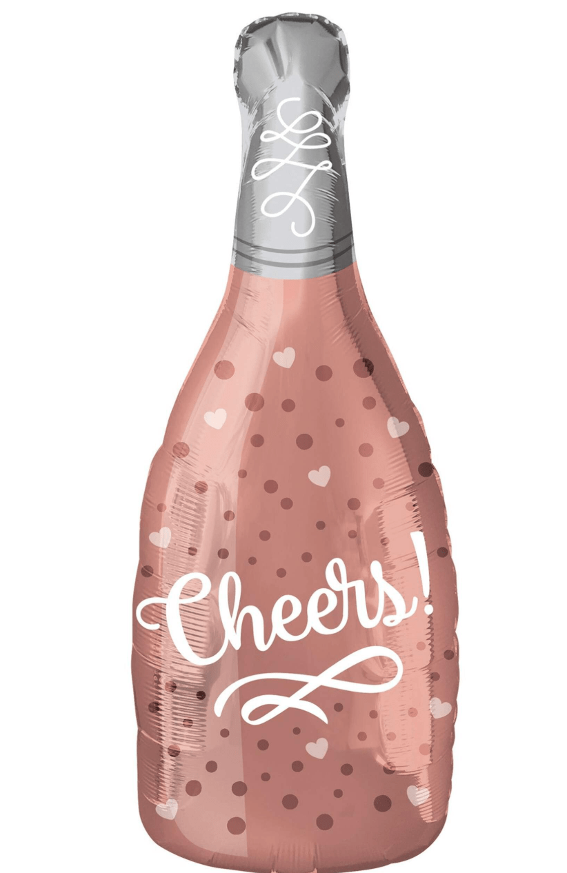 SPECIAL OCCASION BOUQUETS: 26" "Cheers" Champagne Bottle Foil Balloon - Special Surprise Events