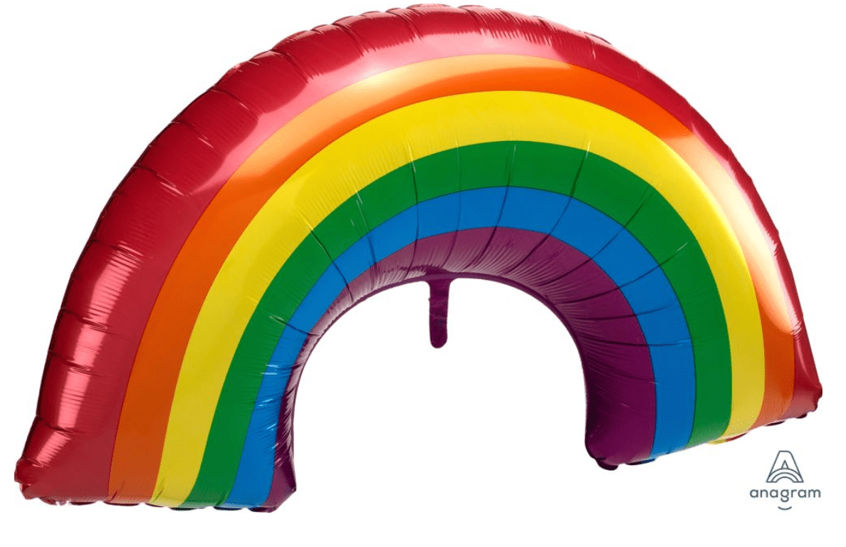 SPECIAL OCCASION BOUQUETS: 34" Rainbow Balloon Helium Inflated - Special Surprise Events