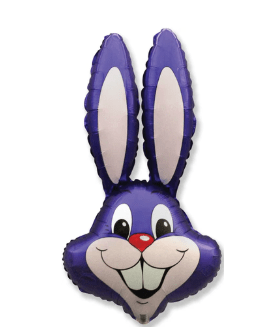 EASTER BOUQUETS: 35" Easter Bunny Supershape balloon Head Violet - Special Surprise Events