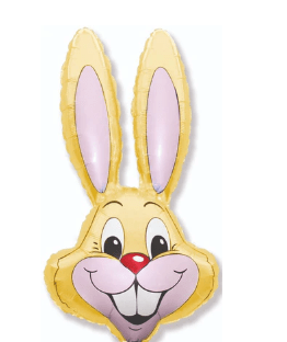 EASTER BOUQUETS: 35" Easter Bunny Supershape balloon Head Yellow - Special Surprise Events