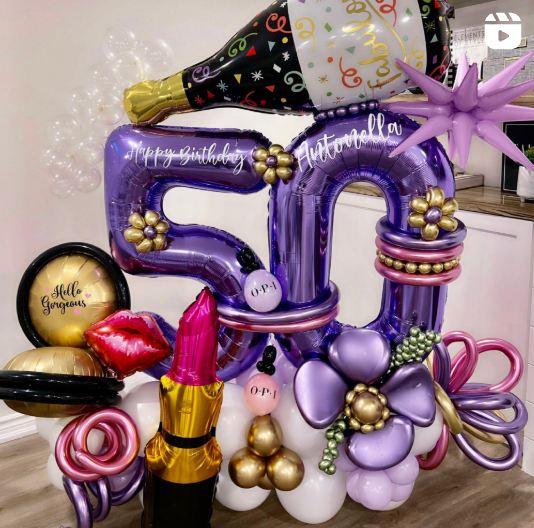 50th balloon mosaic