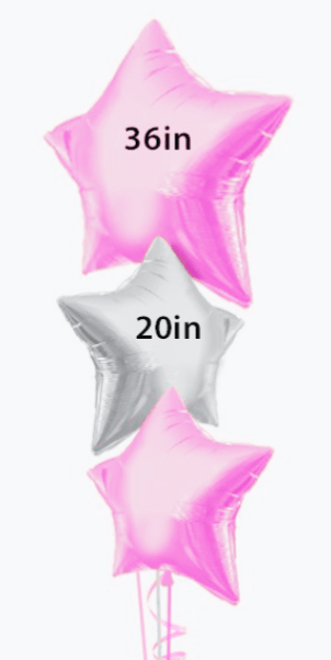 CENTREPIECES: Centre D - 3 Foil Balloon Centrepiece - Special Surprise Events