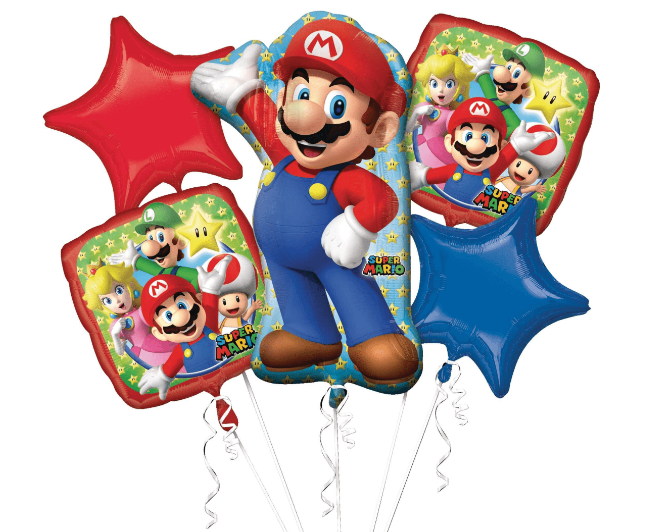 KIDS BALLOONS: Mario Balloon Bouquet - Special Surprise Events