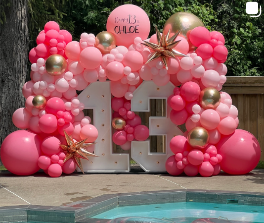 Organic Arch for 13th Birthday