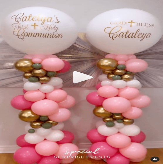 RELIGIOUS DECOR: God Bless Jumbo Balloon Column - Special Surprise Events