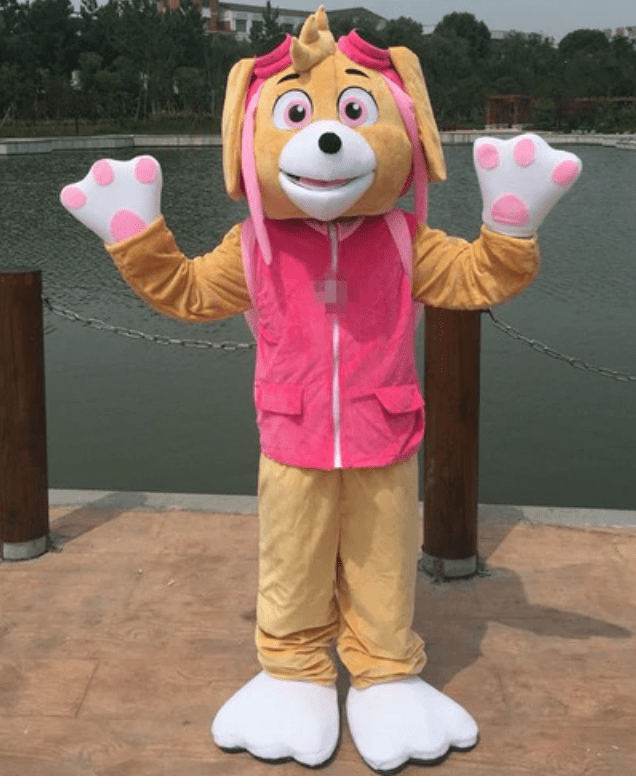 MASCOTS: R105 Pink Officer Large 7 pcs RENTAL ONLY - Special Surprise Events