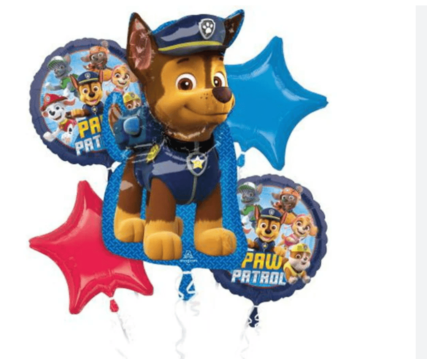 KIDS BALLOONS: Paw Patrol Chase Balloon Bouquet - Special Surprise Events