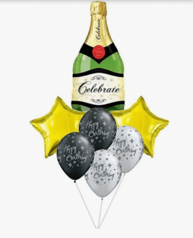 SPECIAL OCCASION BOUQUETS: Champagne Balloon Bouquet - Special Surprise Events