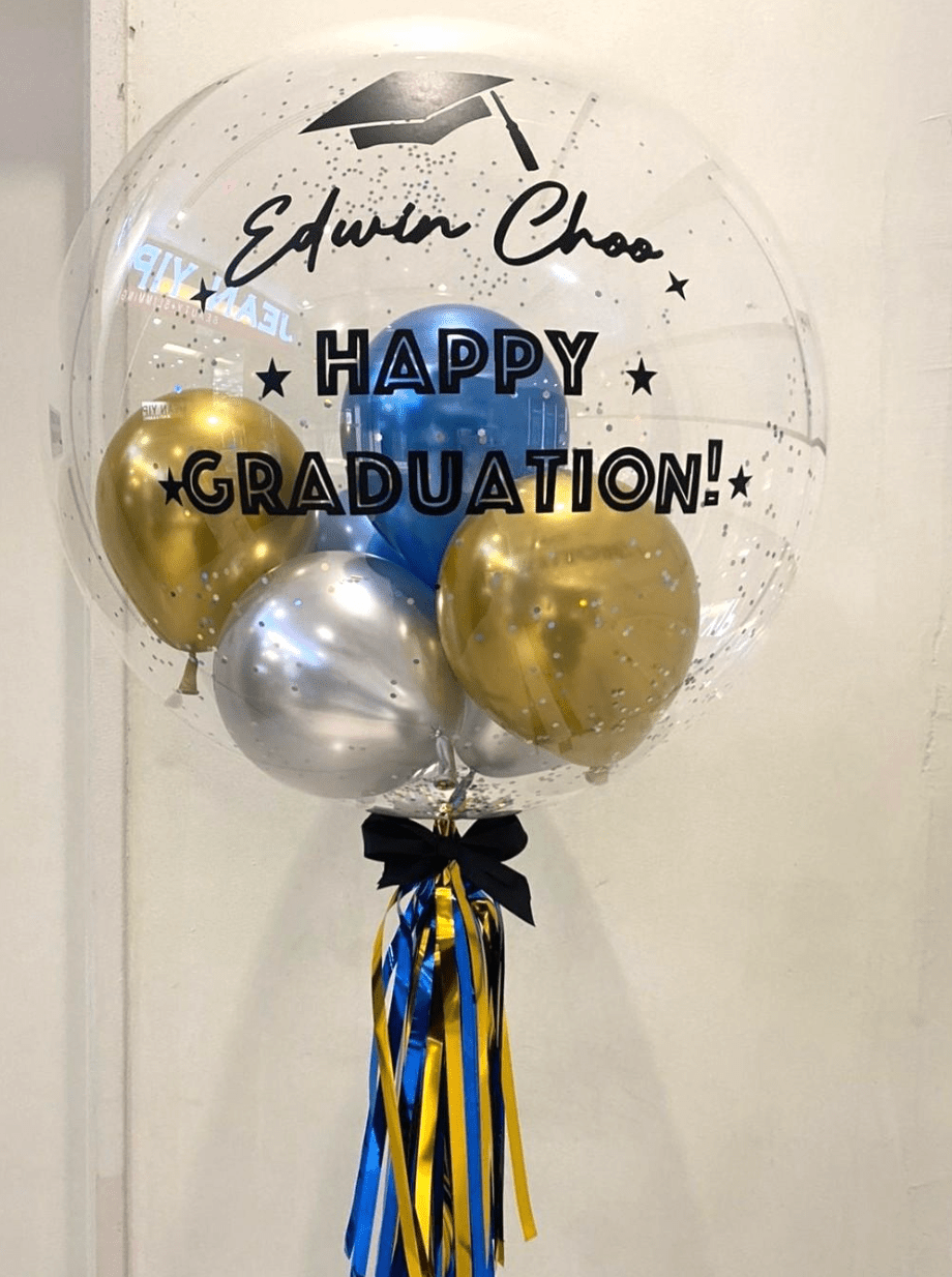 SPECIAL OCCASION BOUQUETS: Grad Balloon Bubble - Special Surprise Events