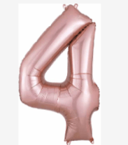 NUMBERS AND LETTERS: 34" Pink Number 4 balloon - Special Surprise Events
