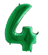NUMBERS AND LETTERS: 34" Green Number 4 balloon - Special Surprise Events