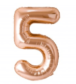 NUMBERS AND LETTERS: 34" Rose Gold Number 5 balloon - Special Surprise Events
