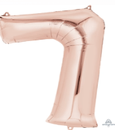 NUMBERS AND LETTERS: 34" Pink 7 balloon - Special Surprise Events