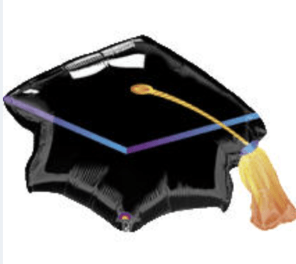SPECIAL OCCASION BOUQUETS: Supershape Grad Hat balloon - Special Surprise Events