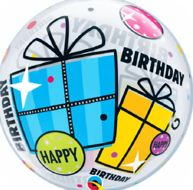 SPECIAL OCCASION BOUQUETS: Happy Birthday Gift Balloon BUBBLE - Special Surprise Events