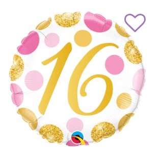 SPECIAL OCCASION BOUQUETS: Happy 16 Birthday 18" Balloon Foil - Special Surprise Events