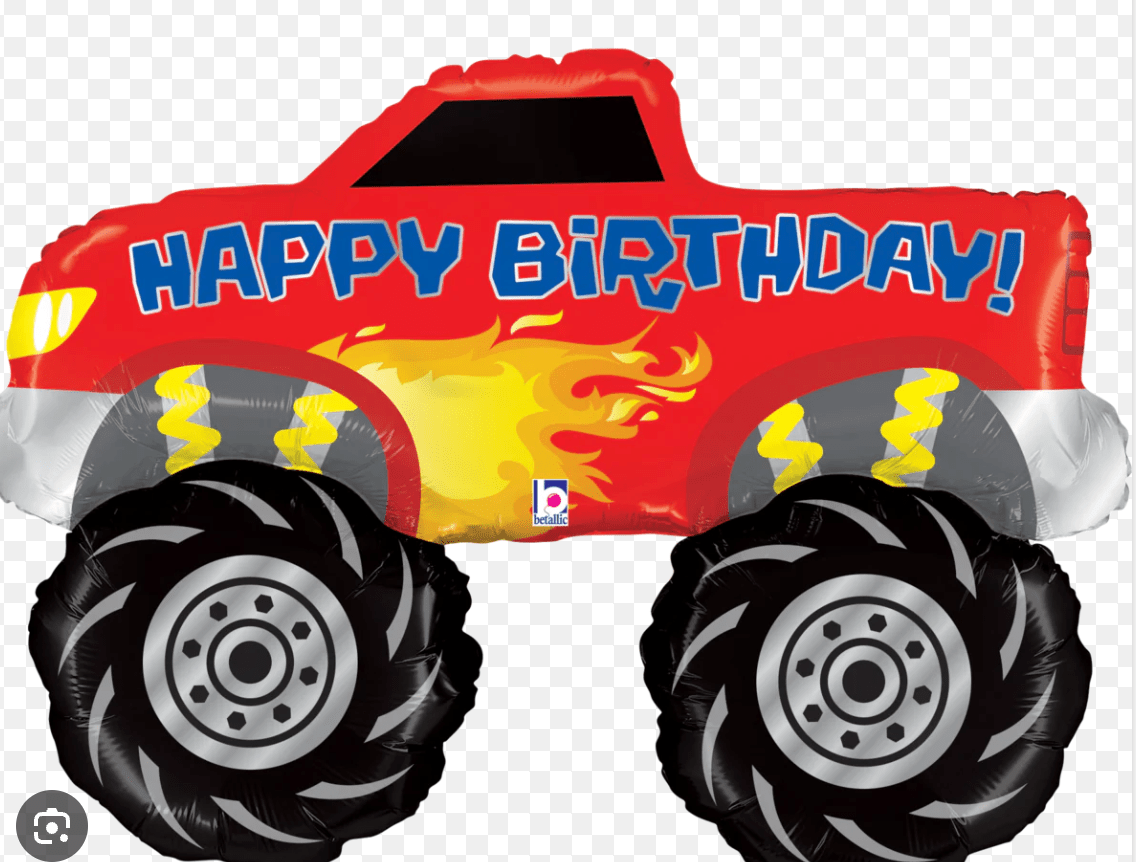 KIDS BALLOONS: 40" Monster Truck Foil balloon - Special Surprise Events