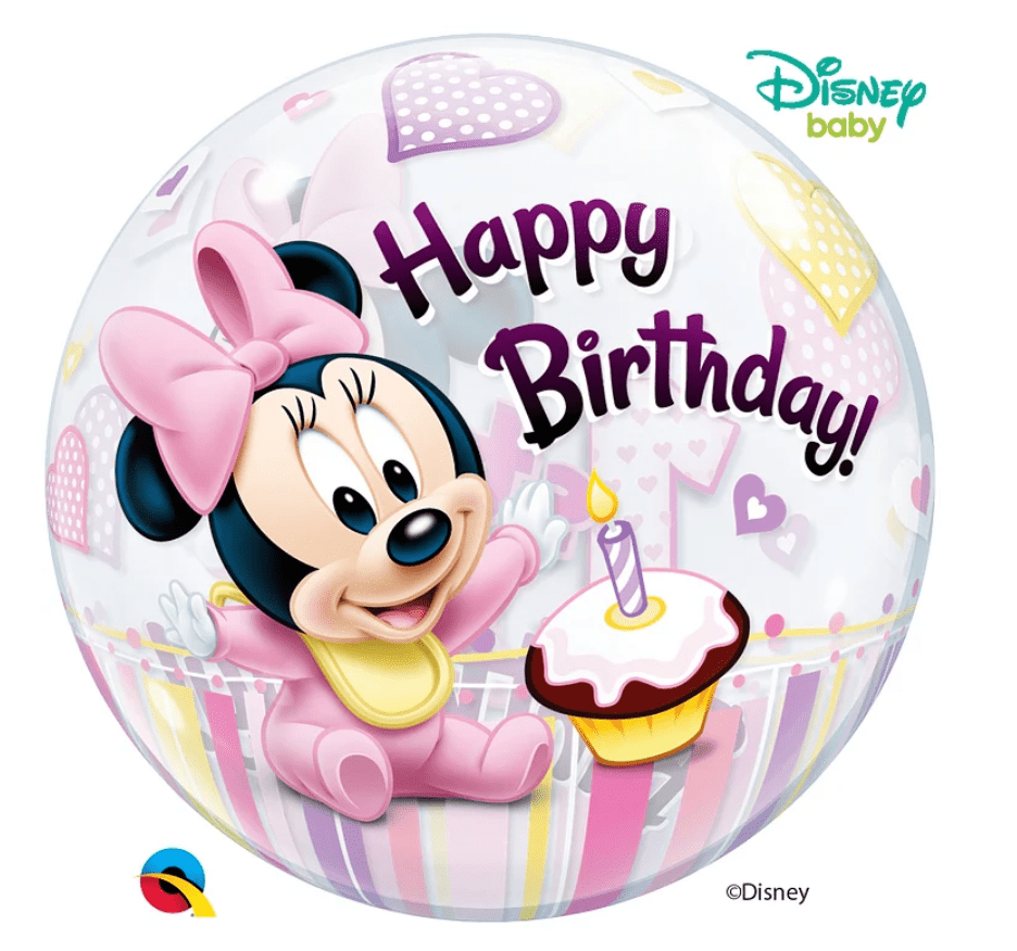 KIDS BALLOONS: Minnie Mouse Disney Baby Bubble balloon - Special Surprise Events