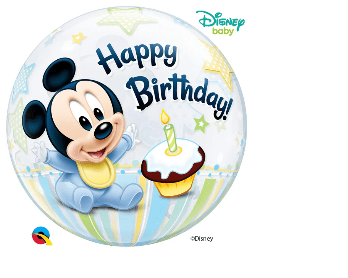 KIDS BALLOONS: Mickey Mouse Disney Baby Bubble balloon - Special Surprise Events