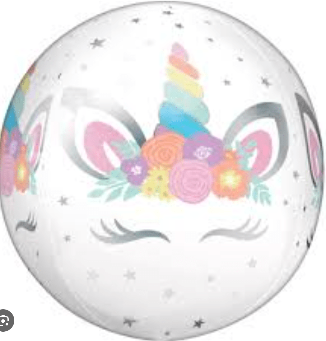 KIDS BALLOONS: Unicorn 15" Orbz balloon - Special Surprise Events