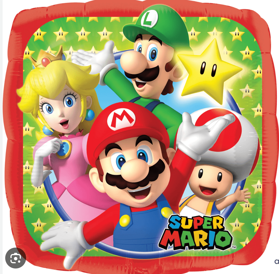 KIDS BALLOONS: 18" Super Mario Foil balloon - Special Surprise Events