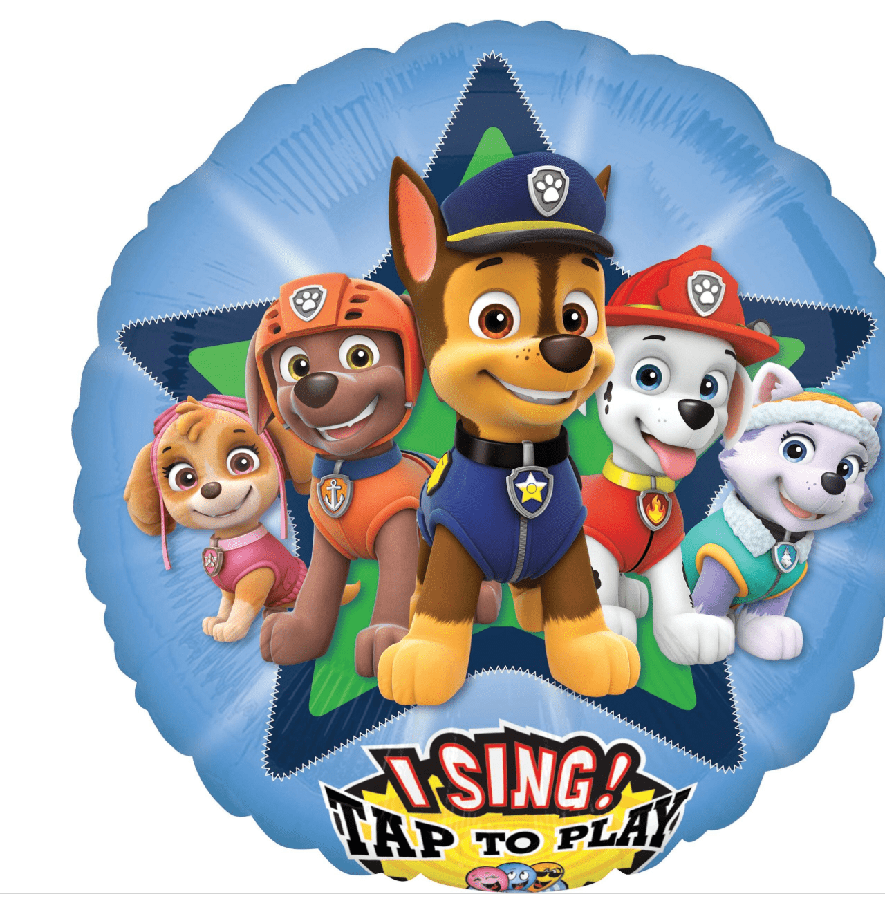 KIDS BALLOONS: 28" Paw Patrol Singing Balloon - Special Surprise Events