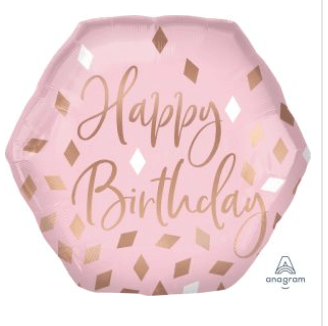 SPECIAL OCCASION BOUQUETS: Happy Birthday 23" Supershape Pink - Special Surprise Events