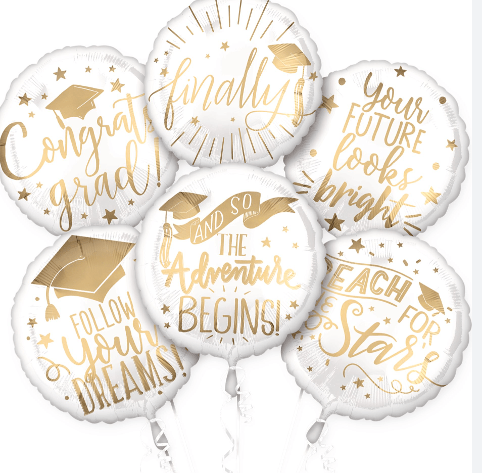 SPECIAL OCCASION BOUQUETS: Grad Balloon Bouquet Reach for the Stars - Special Surprise Events
