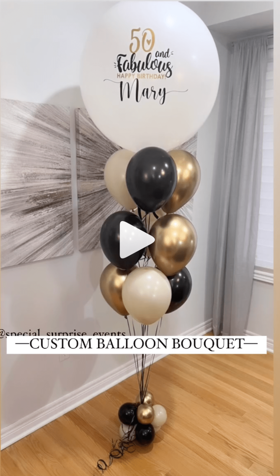 JUMBO BALLOONS Personalized Jumbo Balloon Bouquet #2 - Special Surprise Events