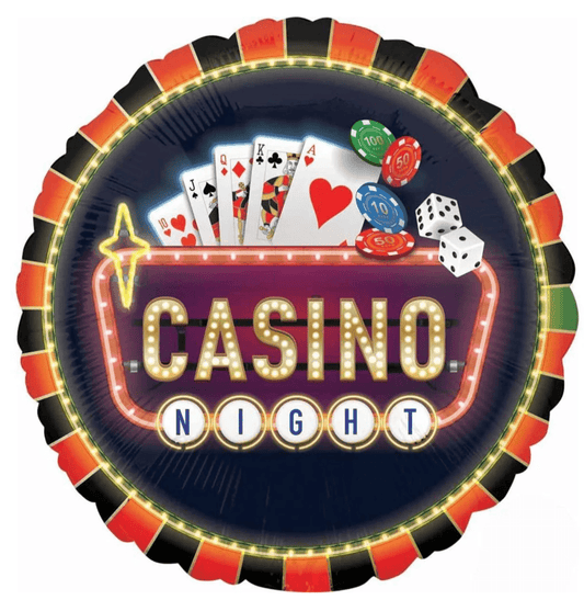 SPECIAL OCCASION BOUQUETS: 18" Casino Night Foil Balloon - Special Surprise Events