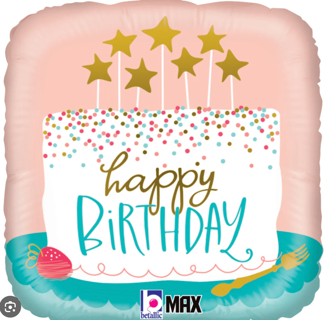 SPECIAL OCCASION BOUQUETS: Happy Birthday 18" Birthday Cake Balloon Foil - Special Surprise Events