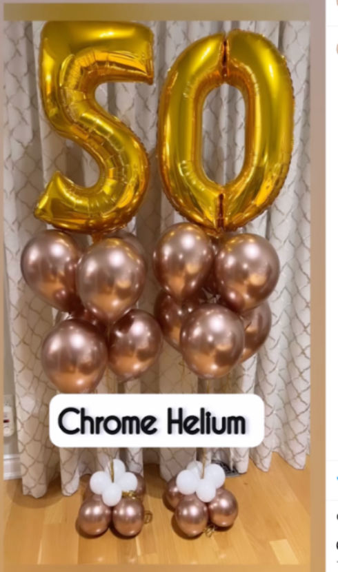 NUMBERS AND LETTERS: Double Number Chrome Bouquets